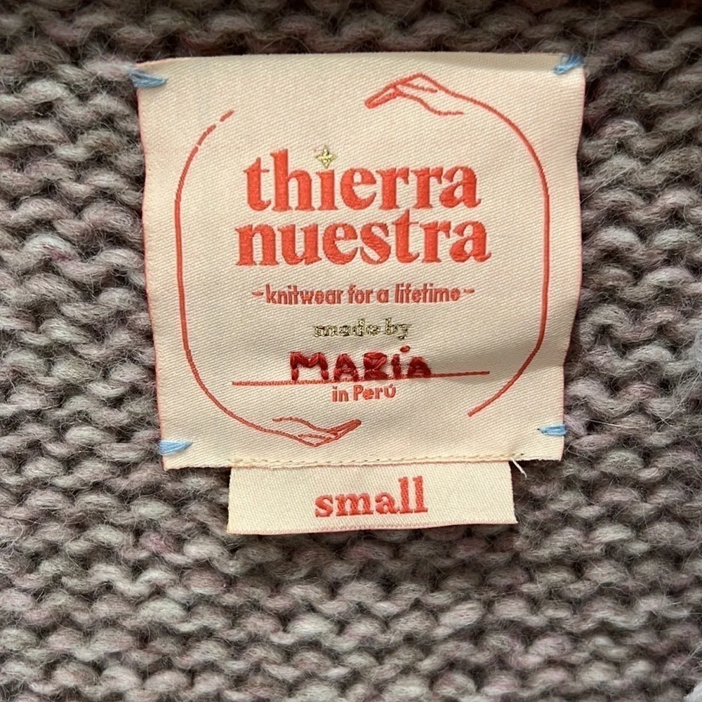 Thierra Nuestra Collection | Lavender Wool Blend Penny Lane Sweater - Size Small